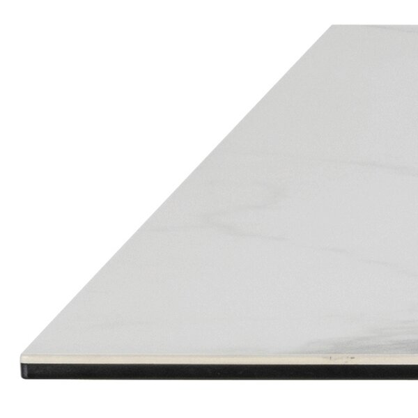 Wyld Haus Perth 160cm 6 Seater White Ceramic Dining Table Industrial Black Metal Legs