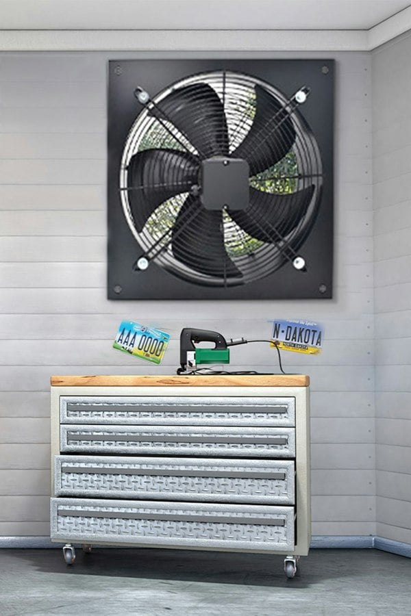 Living and Home Ventilation Wall-Mounted Exhaust Axial Fan 22-inch