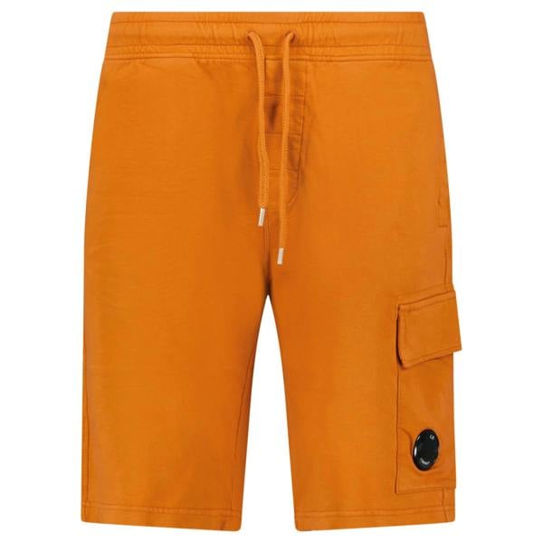 CP Company Light Fleece Lens Shorts Burnt Orange - chancefashionco