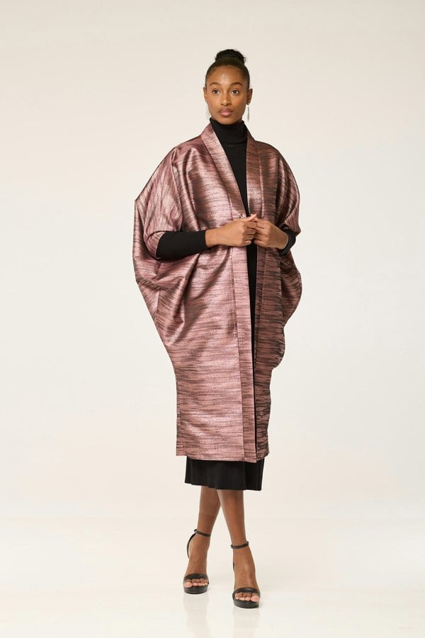 Lioness by TF Sand Storm Midi Kimono Jacket - Rose