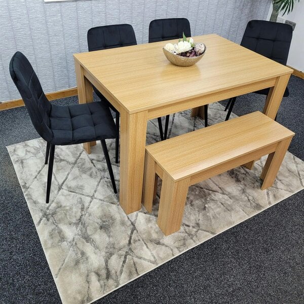 Kosy Koala Dining Table Set with 4 Chairs Dining Room and Kitchen table set of 4, and Bench