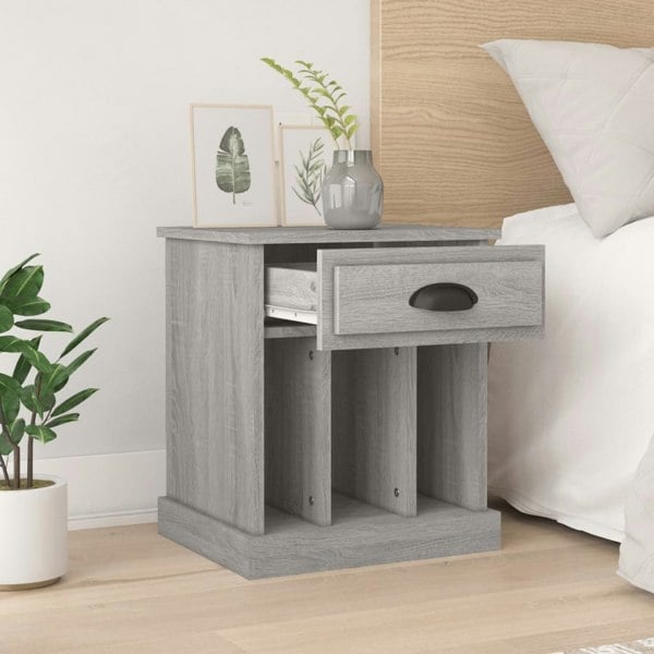 Berkfield Bedside Cabinets 2 pcs Grey Sonoma 43x36x50 cm