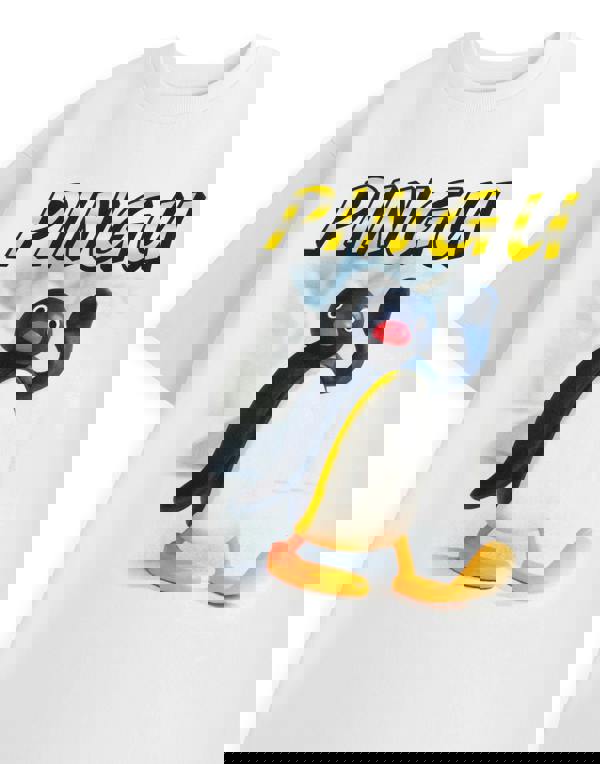 Pingu Unisex White Wave Short Sleeved T-Shirt