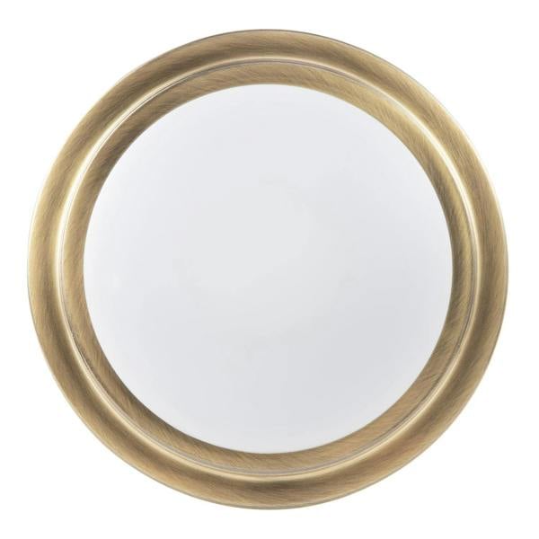 Modern Chic Antique Brass Flush LED Bathroom Ceiling Light Fitting Image 3