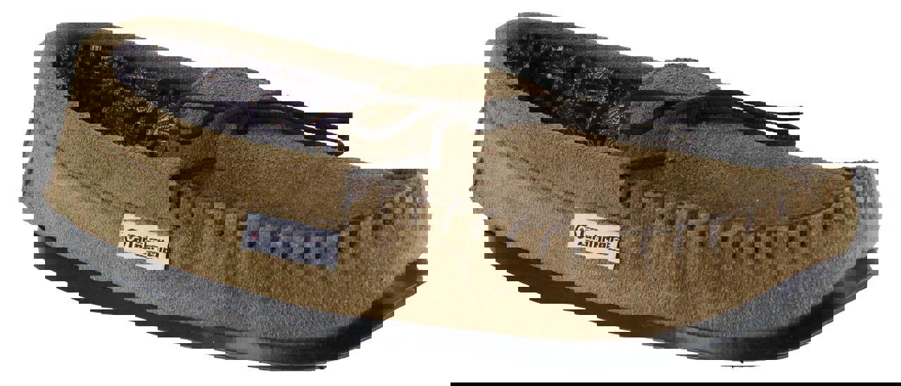 Lambretta Mens British Hand Made Leather Paisley Lined Moccasin Slippers