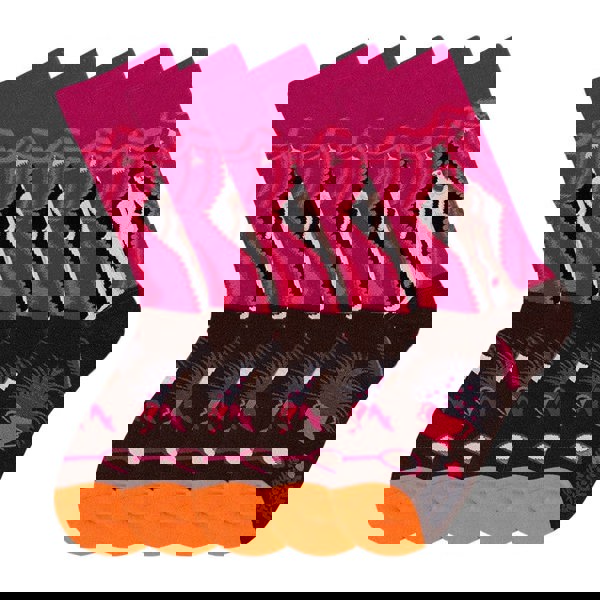 Anysox 5 Pairs Size 5-9 Fashion Socks Combed Cotton Art Abstract Naked Woman Oil Painting Novelty Happy Funny Christmas Gift for Women