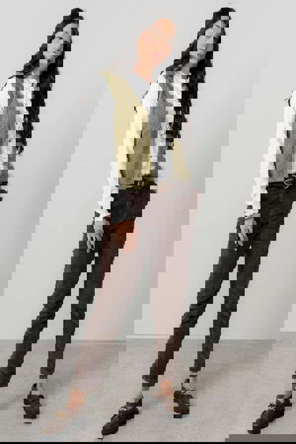 Lily & Me Marly Sleeveless Pointelle Knit Cardigan Moss