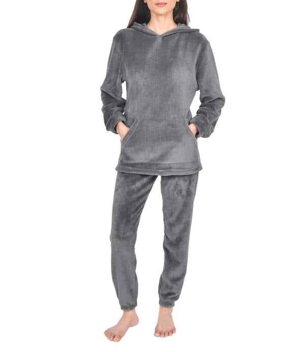 Smart Living Ladies Fleece Hoodie & Jogger Set - Charcoal