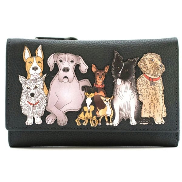 Mala Leather Kennel Crew Dogs Large Leather RFID Tri-Fold Purse