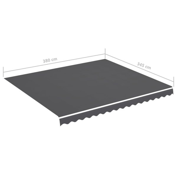 Berkfield Replacement Fabric for Awning Anthracite 4x3.5 m