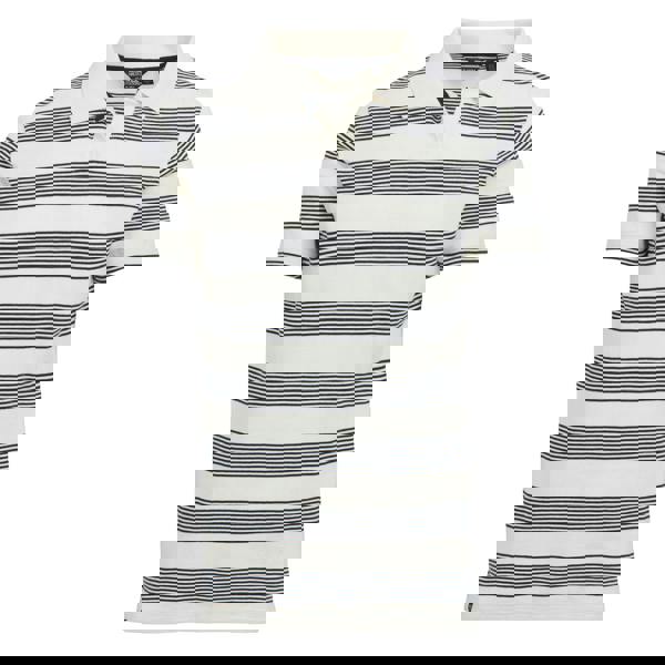 Regatta Mens Tempete Stripe Polo Shirt - Antique White/Navy - 