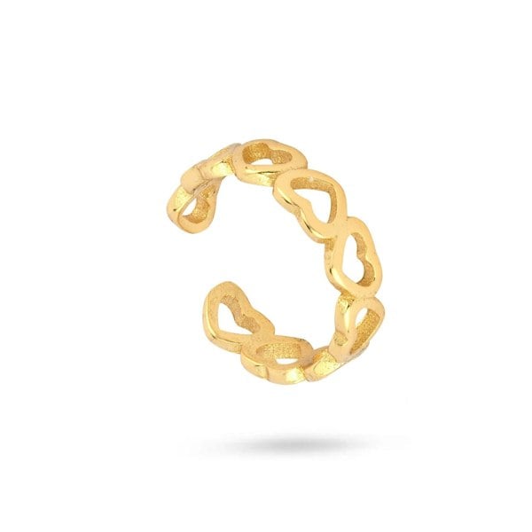 Gold Trip Hollow Hearts Ear Cuff