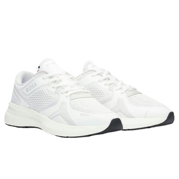 Boss Mens Owen Running Trainers - White - 