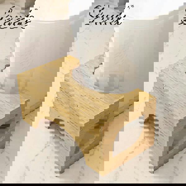 Levede Bamboo Squatty Potty Squatting Toilet Poop Stool Bathroom Non-Stick