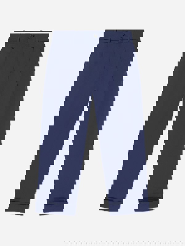 Fendi Kids Fendi Boys Gabardine Stretch Trousers in Navy