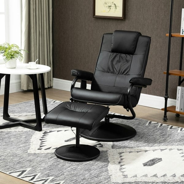 Massage Recliner with Ottoman