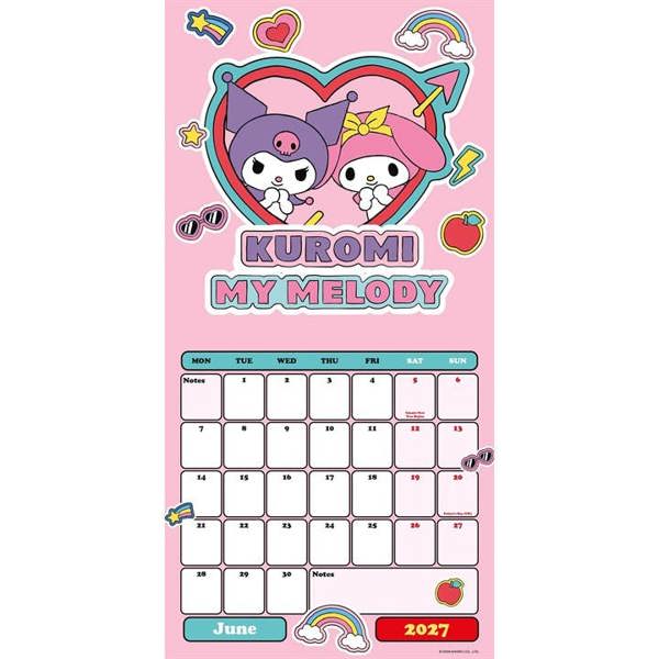 Hello Kitty & Friends Calendar 2027, Wall Calendars, Month To View, Entertainment, Gift