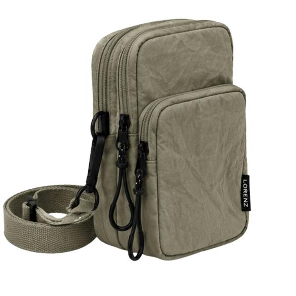 Lorenz Compact Twin Zip Crossbody Phone Travel Bag