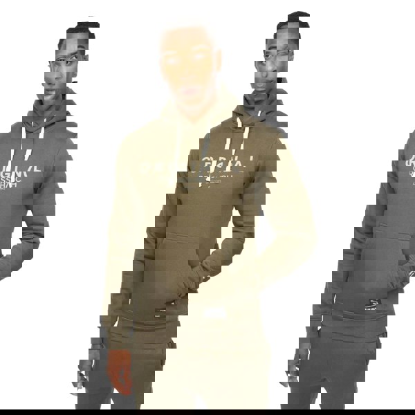 Crosshatch Mens Jamals Hoodie - Dark Olive