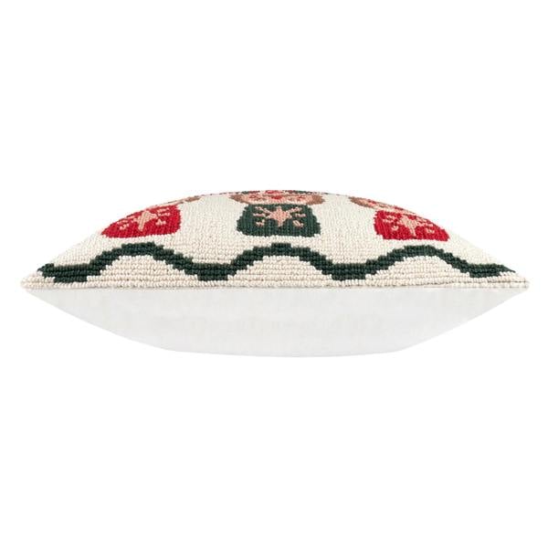 Furn Tufted Nutcracker Christmas Cushion Cover - White/Multicoloured - 