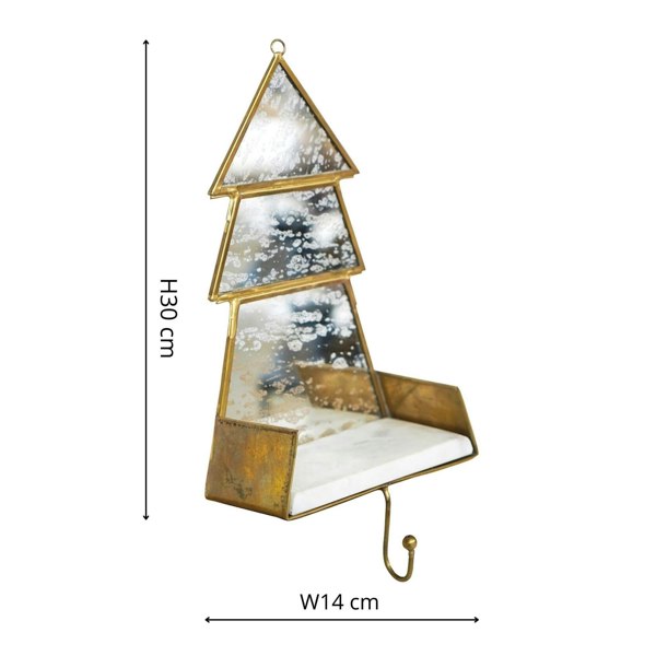 Ivyline Glass Christmas Tree Marble Stocking Holder