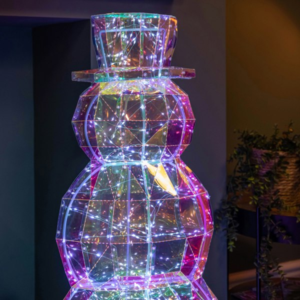 Samuel Alexander 91cm DreamLights Iridescent Christmas Snowman with 400 White LEDs