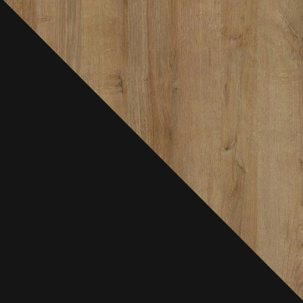 Dorel Home Concord desk with storage in brown / black