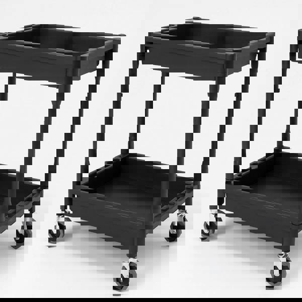 Storage Tool Trolley Utility Cart (2 Tier Rolling Mechanic Workshop On Wheels)