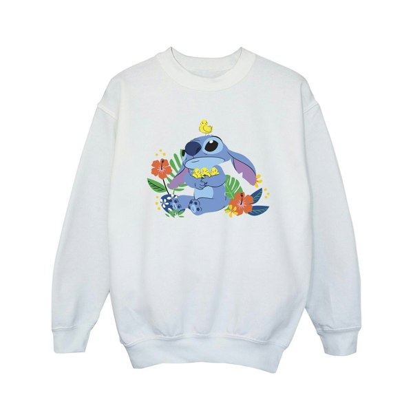 Disney Girls Lilo & Stitch Birds Sweatshirt - White