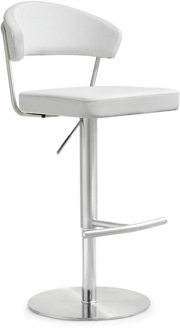 Furniture Edit Cosmo White Stainless Steel Barstool