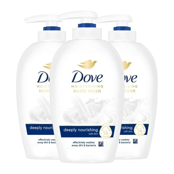 Dove Moisturising Hand Wash, Deeply Nourishing Instantly Soft Skin, 3x250ml