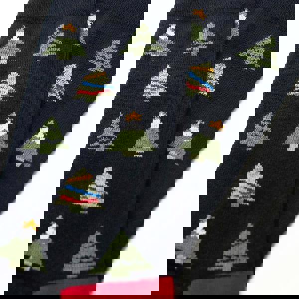 Jemsox 3 Pack Trees Design Organic Cotton Mens Socks Christmas Gift Set