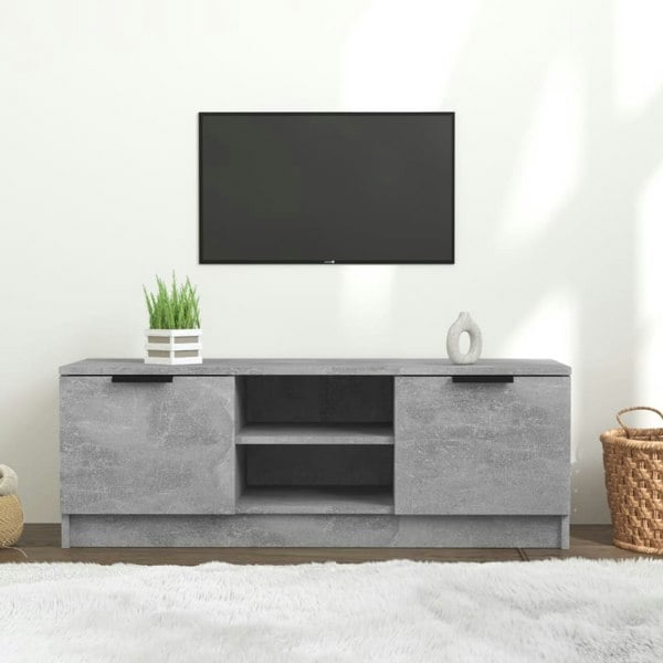 Berkfield TV Cabinet Concrete Grey 102x35x36.5 cm Engineered Wood