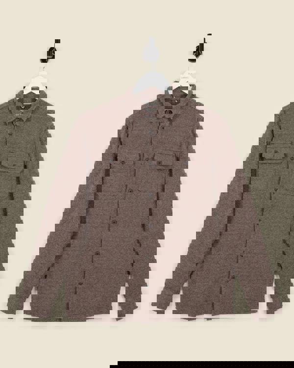 Larsson & Co Herringbone Jersey Casual Overshirt