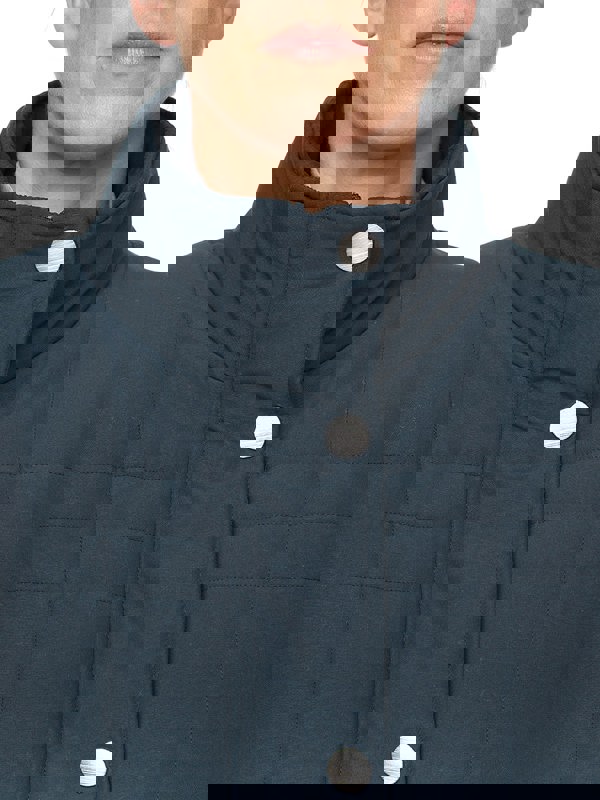 PennyPlain Long Quilt Coat - Midnight Blue