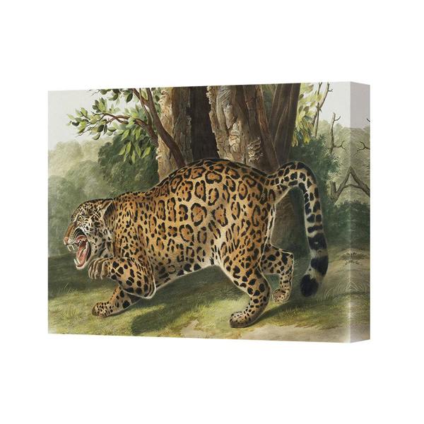 Benjamin Tate Design Leopard Running Through Forest Wildlife Canvas Wall Art