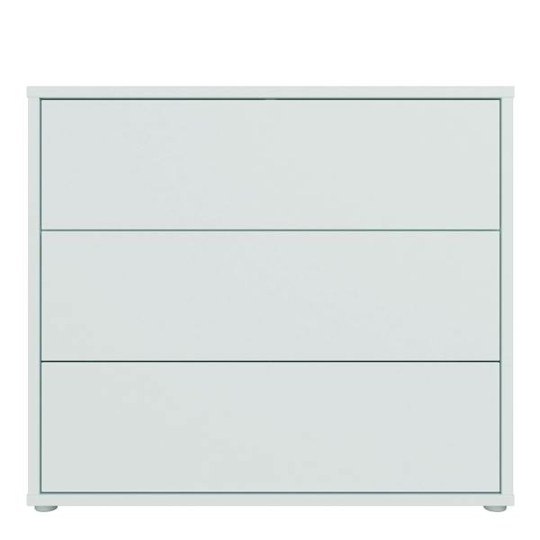 Alice Springs 3 Drawer Chest with Push-to-Open Drawers in Light Grey