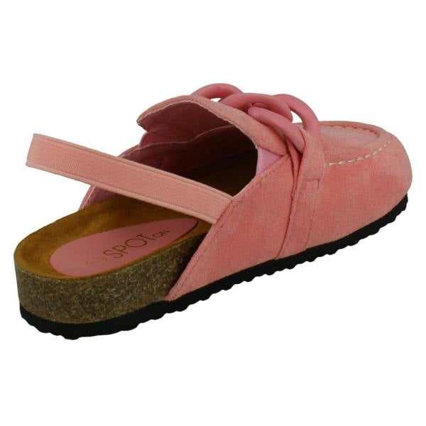 Spot On Girls Spot On Pink Slingback Mules H2649