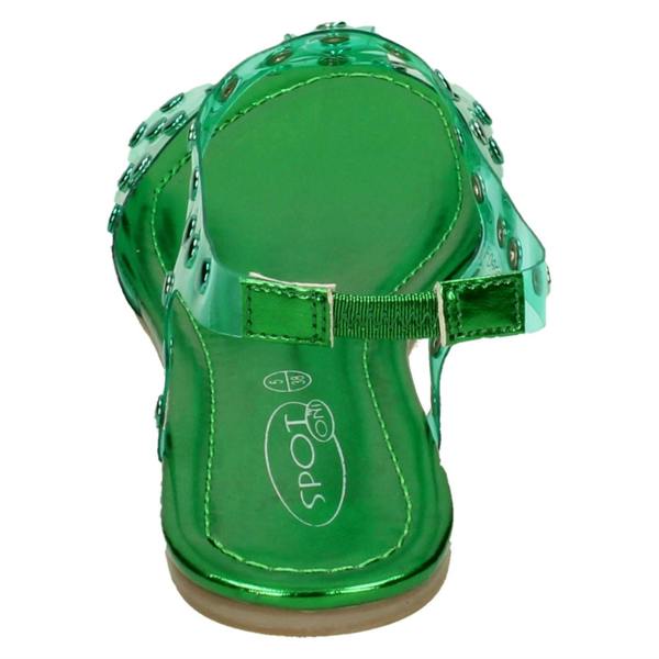 Spot On Ladies Spot On Flat Studded Jelly Sandal
