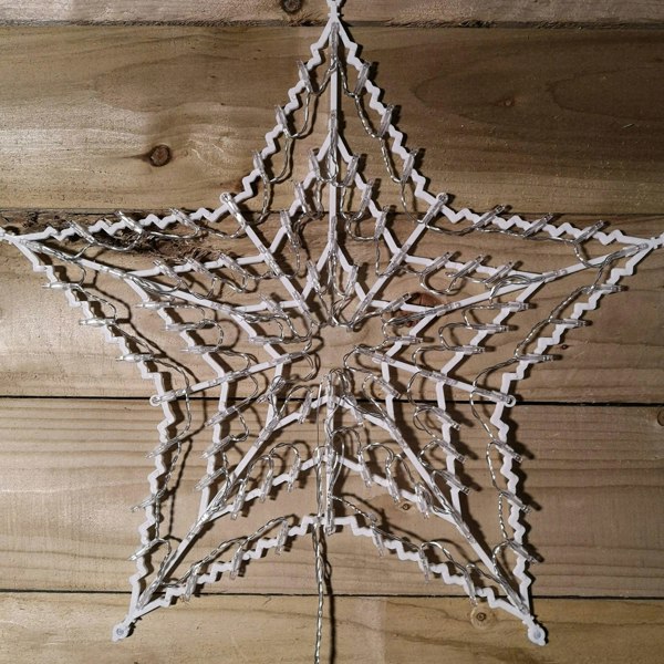 Samuel Alexander 50cm Warm White 100 LED Window Star Light Up Indoor/Outdoor Christmas Decorations