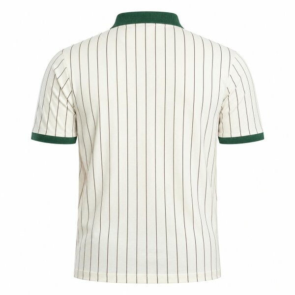 Fila BB1 Classic Striped Polo Shirt Gardenia/Pine Needle/Fudge