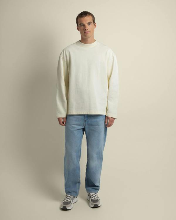 Larsson & Co Praesto - Oversized Stepped Hem Sweatshirt