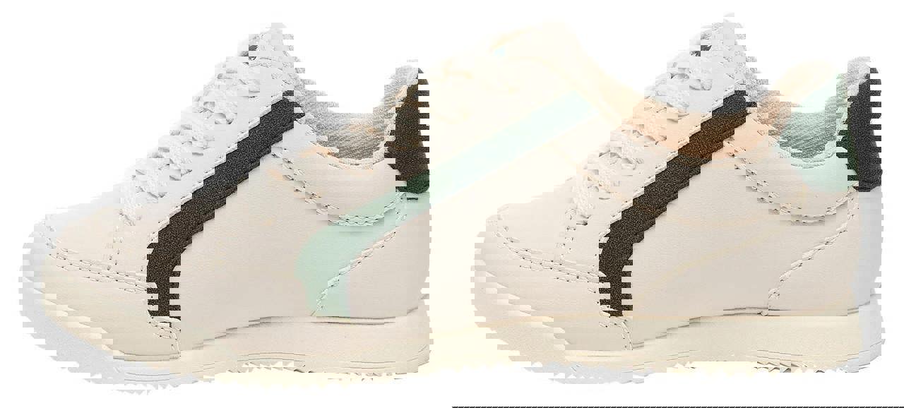 Rocket Dog Bolt Womens Casual Smart Lace Up Shoes Trainers, white and green casual sneakers for women with lace-up closure and comfortable sole.