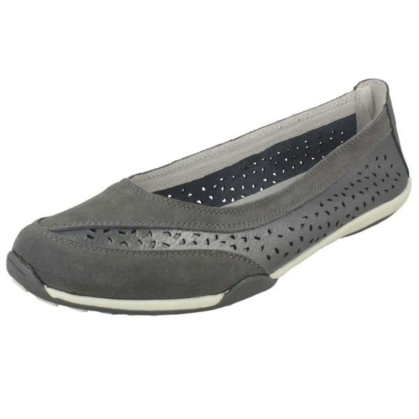 Down to Earth Ladies Down To Earth Suede Leather Ballerinas F80448