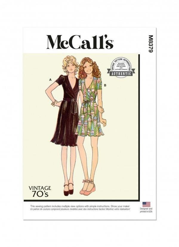 McCalls 8379 Paper Sewing Pattern – Women's Vintage Dress, Easy