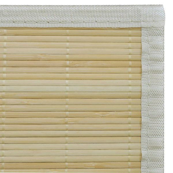 Berkfield Rectangular Natural Bamboo Rug 80 x 300 cm