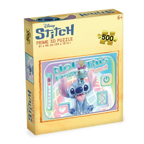 John Adams Prime 3D Disney Stitch 500 pc Puzzle