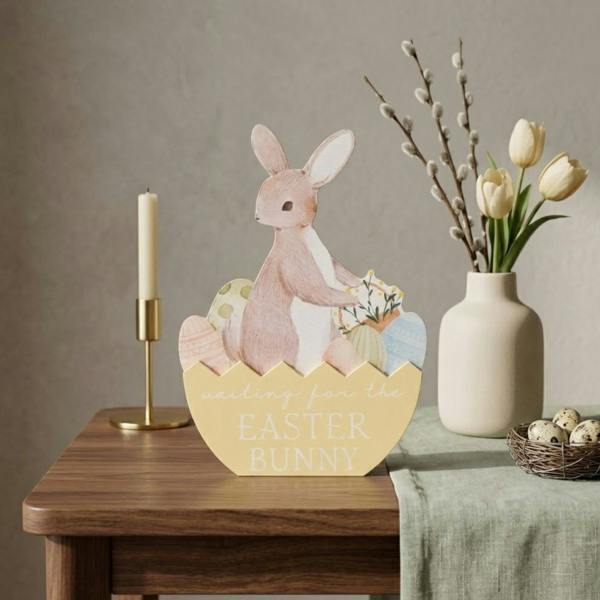 Garden Greatness Waiting For Easter Bunny Plaque