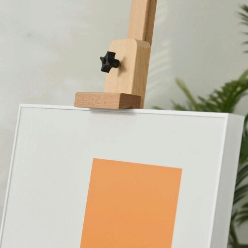 Bobobiy Wooden Easel Stand H-Frame Artist Easel with 171-230cm Adjustable Height and 0-80° Working Angles Beech Wood Art Easel for Displaying