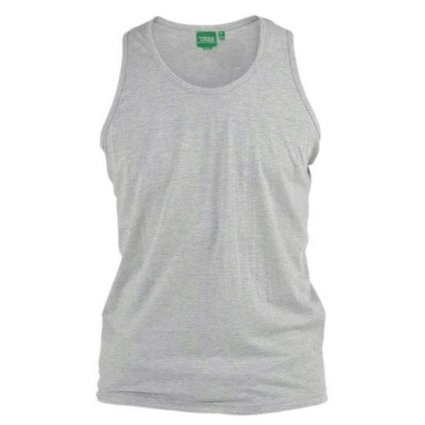 Duke Mens D555 Fabio Tank Top - Grey Melange